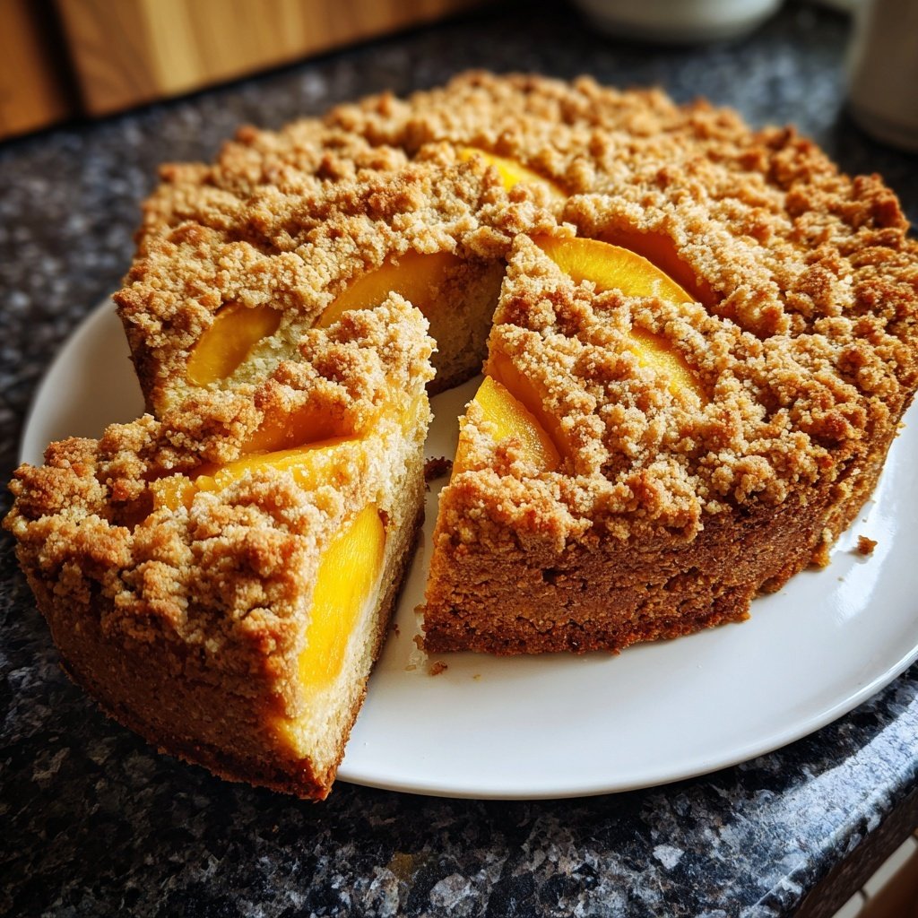 Streuselkuchen Mit Pfirsich