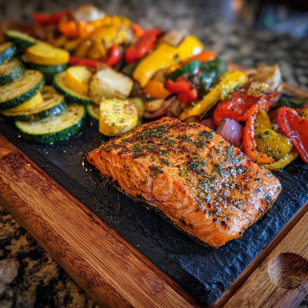 Kalorienarmes Abendessen Mit Lachs Und Gemüse