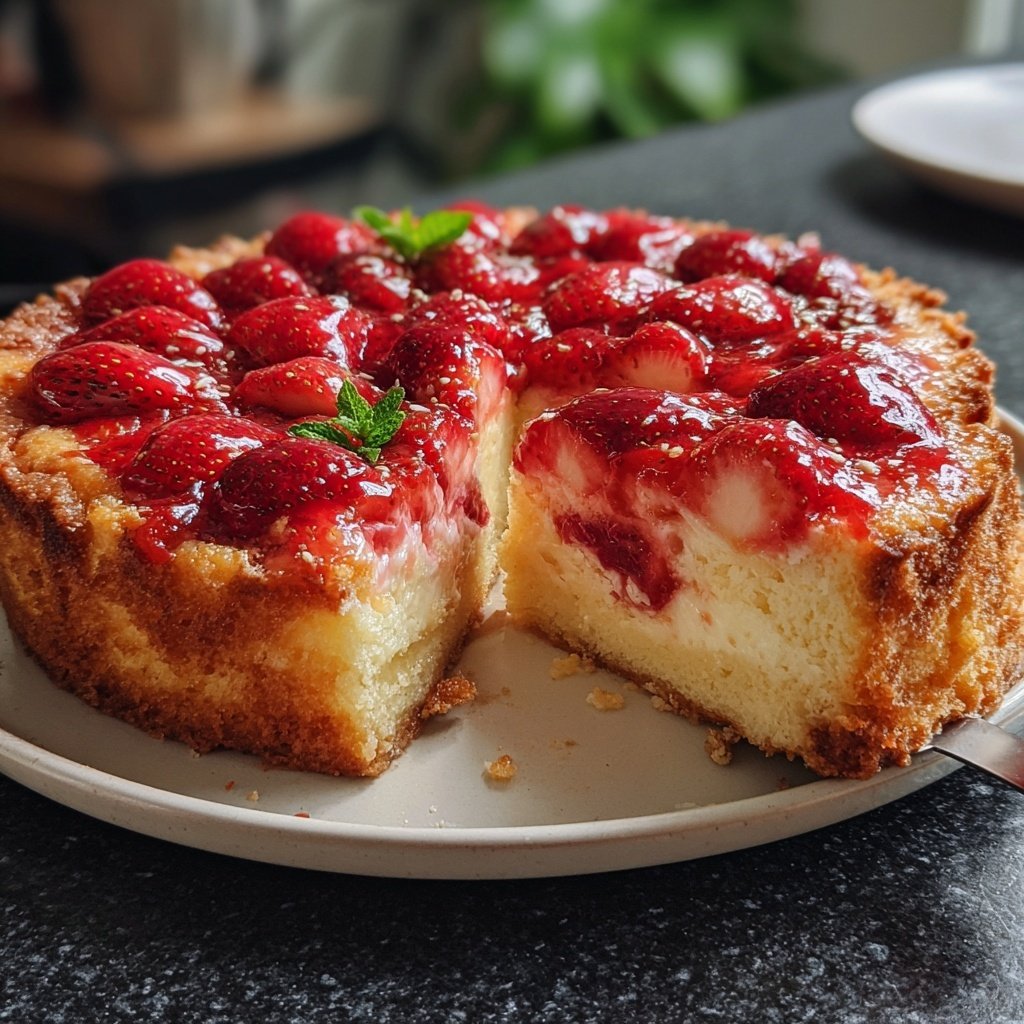 Erdbeerkuchen Mit Vanille Quark