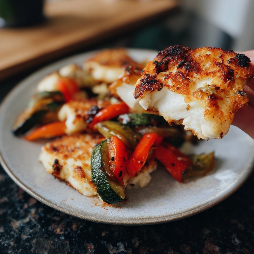 Gegrillter Halloumi Mit Gemüse